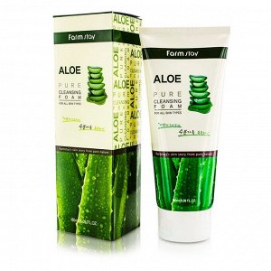 Очищающая пенка для лица с экстрактом алоэ FarmStay Aloe Pure Cleansing Foam, 180мл