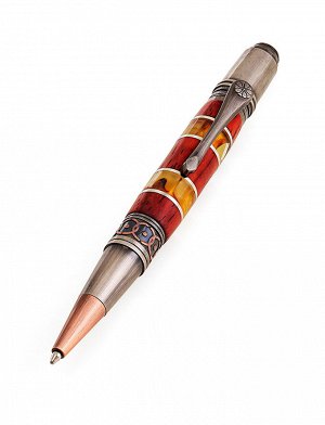 Ручка, украшенная вставками из древесины падука и натурального янтаря, 810611134