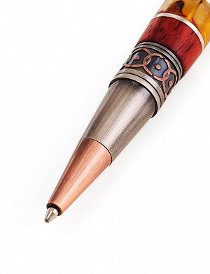 Ручка, украшенная вставками из древесины падука и натурального янтаря, 810611134