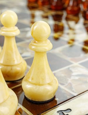 Комплект для игры в шахматы из натурального балтийского янтаря, 905511075