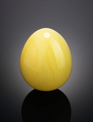 Крупное сувенирное яйцо из цельного медового янтаря первого сорта, 905511177