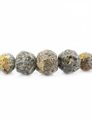 Бусы из натурального янтаря «Метеорит черный», 5003204306