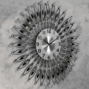 Часы настенные, серия: Ажур, "Пелинья",плавный ход,  60 х 60 см, d=22 см