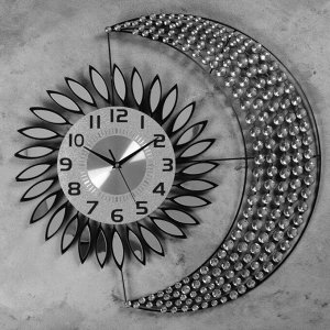 Часы настенные, серия: Ажур, "Ниддаталь" 55х52 см, d=22 см, 1 АА, плавный ход