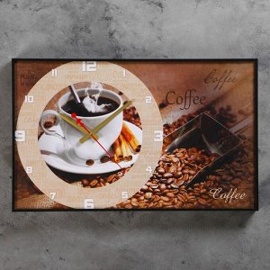 Часы настенные, серия: Кухня, "Coffee", 57х35х4  см, микс