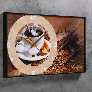 Часы настенные, серия: Кухня, "Coffee", 57х35х4  см, микс