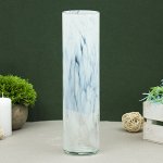 Вaзa &quot;Цилиндр&quot; 8х30 см, белaя