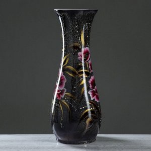 Ваза напольная "Осень", керамика, кракелюр, фиолетовая, 58 см, микс