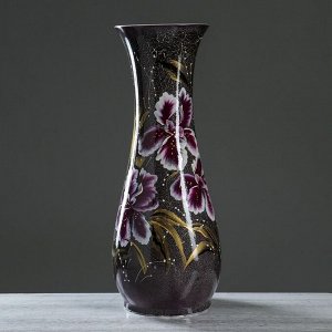Ваза напольная "Осень", керамика, кракелюр, фиолетовая, 58 см, микс