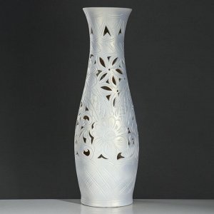 Ваза напольная "Лора" резка, акрил, белая, 70 см, керамика