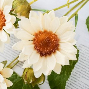 Цветы искусственные "Гербера Флора кустовая" 9*60 см, молочный