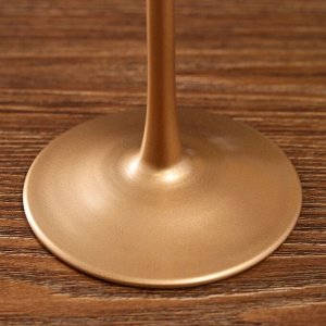Подсвечник стекло "Узкий бокал" золото матовое набор 2 шт 28х10,8х10,8 см