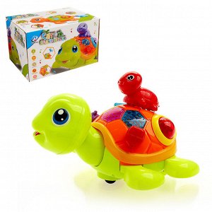 Развивающая игрушка «Черепашка с малышом», световые и звуковые эффекты, цвета МИКС