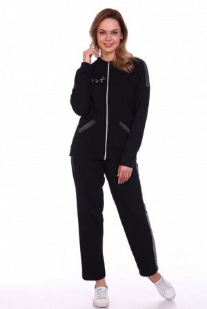 Спортивный костюм олимпийка+брюки 375-1 черный