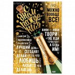 Плакат С Днем рождения! шампанское 40 х 60 см