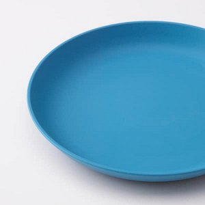 ХЭРОИСК Десертная тарелка, синий, светло-красный, 19 см