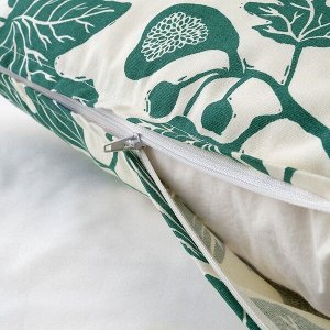 АЛЬПКЛЁВЕР Чехол на подушку, неокрашенный, темно-зеленый, 50x50 см