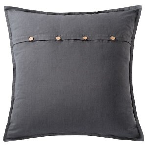 ВАРВЕРОНИКА Чехол на подушку, темно-серый, 65x65 см