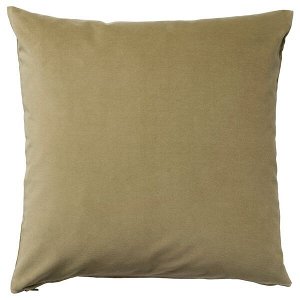 САНЕЛА Чехол на подушку, светлый оливково-зеленый, 65x65 см