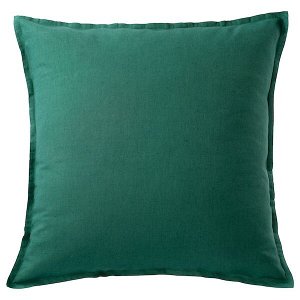 ВАРВЕРОНИКА Чехол на подушку, темно-зеленый, 65x65 см