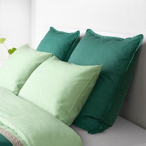 ВАРВЕРОНИКА Чехол на подушку, темно-зеленый, 65x65 см