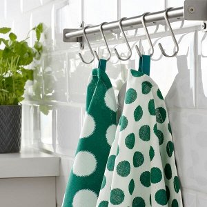 АЛЬВАЛИЗА Полотенце кухонное, зеленый, белый, 50x70 см