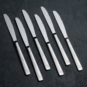 Нож столовый «Аппетит», толщина 2 мм, цвет серебряный