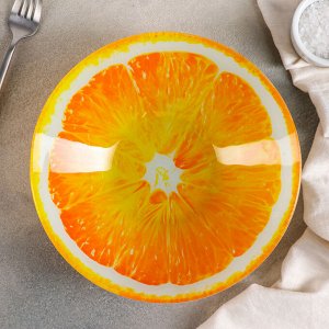 Салатник Доляна «Сочный апельсин», d=22 см, цвет оранжевый