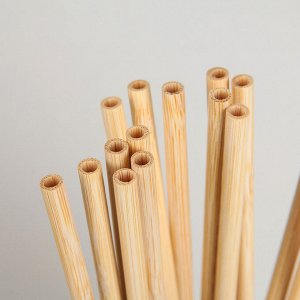 Набор бамбуковых трубочек для коктейлей «Панда», 20?0,3 см