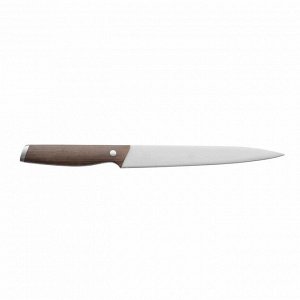 Нож для мяса, с рукоятью из тёмного дерева, 20 см