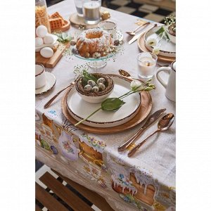 Скатерть Этель «Пасхальные куличи» 110x147 см, 100% хлопок, саржа 190 г/м²