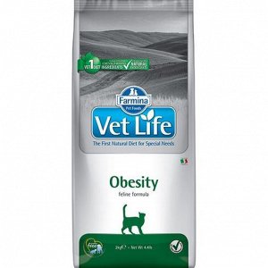 Фармина/Farmina Vet Life Cat Obesity корм для кошек при ожирении 2кг