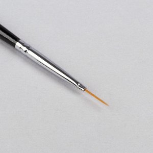 Кисть для дизайна ногтей «Волос», 18 см, голова 12 - 1 мм, цвет чёрный
