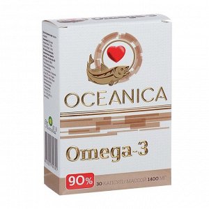 Океаника Омега 3 - 90% для сердца, 30 капсул по 1400 мг