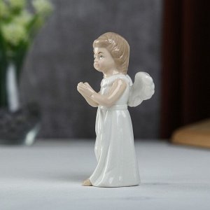 Сувенир керамика "Ангел в белом платьице молитва" 14х5х8,5 см