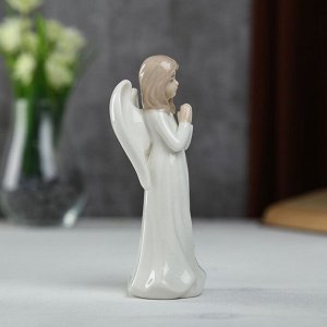 Сувенир керамика "Девушка-ангел в белом платье - молитва" 13,5х4,3х6 см