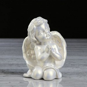 Статуэтка "Молящийся ангел", цвет перламутровый, 10.5 см
