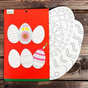 Основа для творчества и декора "Яйца с орнаментом", набор 3 шт., размер 1 шт: 16,5?24,5 см