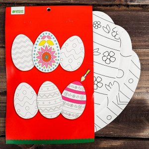 Основа для творчества и декора "Яйца с орнаментом", набор 3 шт., размер 1 шт: 16,5?24,5 см