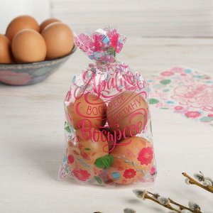 Набор для упаковки яиц «Цветочки», 2 предмета: термоплёнка, пакет
