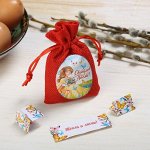 Пасхальный мешочек с пожеланиями «Ангел», 7 ? 11 см