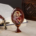 Сувенир Яйцо на подставке икона &quot;Божья Матерь Владимирская&quot;