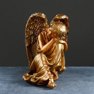 Фигура "Ангел девушка сидя" большая, бронза 27х43х37см