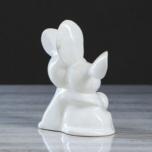 Статуэтка "Влюблённые мышки", белая, 15 см