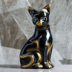 Копилка "Кошка Лиза", покрытие лак, чёрная, 23 см