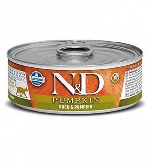 Фармина/Farmina конс. N&D Pumpkin корм для кошек Перепел с тыквой 80г