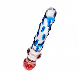 Двусторонний фаллоимитатор Sexus Glass, стекло, прозрачный, 20 см