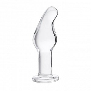 Анальная втулка Sexus Glass, стекло, прозрачная, 14,5 см, d=4 см