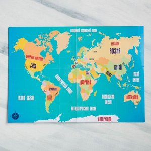 Настольная игра «Великие страны и их достопримечательности» с наклейками