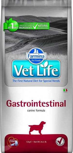 Фармина/Farmina Vet Life Dog Gastrointestinal корм для собак при заболеваниях ЖКТ 2кг
